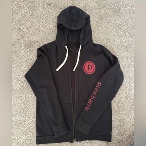 Pure Barre Black Zip Up Hoodie